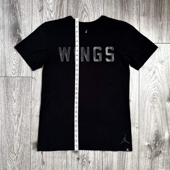 Air Jordan Wings T-Shirt Men's Size Small Black Vintage Cotton Basketball Jersey - Picture 10 of 12